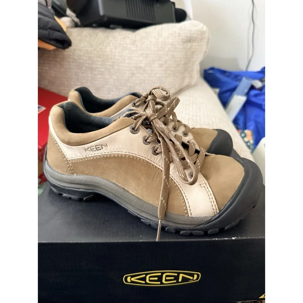 Keen Women's‎ Brown Tan Leather Casual Lace Up Shoes Vulcanized Footwear 8